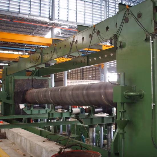 Máquina de teste hidráulico para moinho de tubos em espiral de grande diâmetro